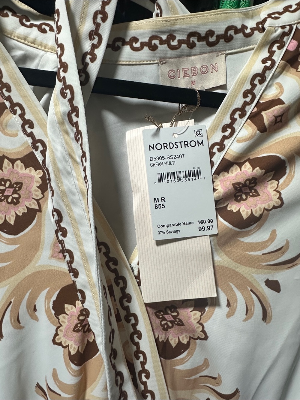 NWT Ciebon Thessa Floral Print Tie Waist Maxi Dress - Picture 6 of 6